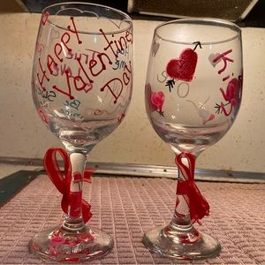 Hand Painted Wine Glasses